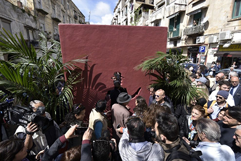 Innaugurazione scultura al rione Sanità