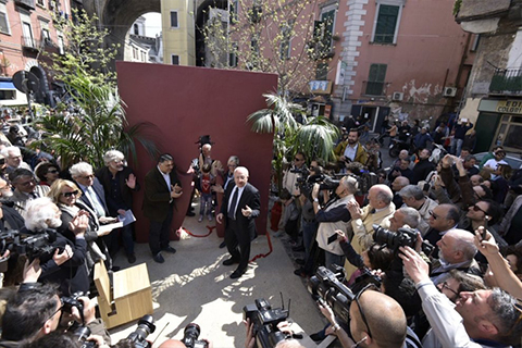 Innaugurazione scultura al rione Sanità